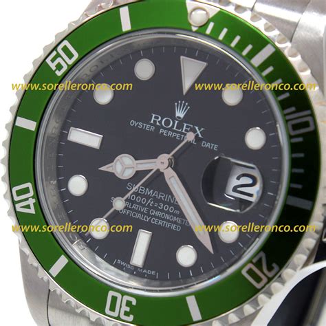 rolex submariner ghiera e quadrante verde usato|ROLEX SUBMARINER 16610LV 40mm 2005 Usato .